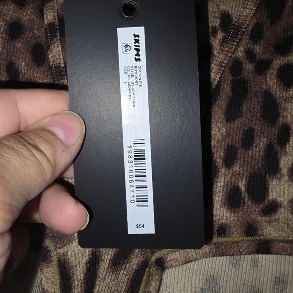 SKIMS x DOLCE & GABBANA Leopard Print Cotton Rib Tank & Boy Short Set Sz L NWT - Picture 8 of 9